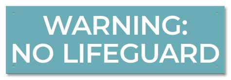 State Pool Sign - No Lifeguard - Tennessee Compliant