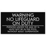 State Pool Sign - No Lifeguard - Texas Compliant