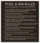 State Pool Sign - Pool & Spa Rules - New Jersey Compliant