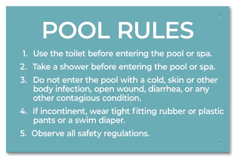 State Pool Sign - Pool Rules - Arizona Compliant