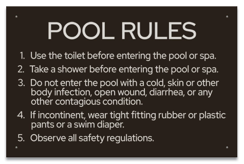 State Pool Sign - Pool Rules - Arizona Compliant