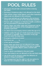 State Pool Sign - Pool Rules - Arkansas Compliant