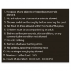 State Pool Sign - Pool Rules - Atlanta, Georgia Compliant