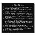 State Pool Sign - Pool Rules - Indiana Compliant