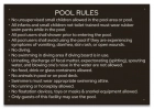 State Pool Sign - Pool Rules - Maine Compliant