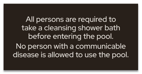 State Pool Sign - Pool Rules - Massachusetts Compliant