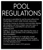 State Pool Sign - Pool Rules - Nebraska Compliant
