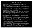 State Pool Sign - Pool Rules - New Hampshire