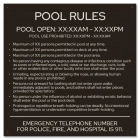 State Pool Sign - Pool Rules - New York City Compliant