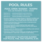 State Pool Sign - Pool Rules - New York City Compliant