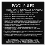 State Pool Sign - Pool Rules - New York City Compliant