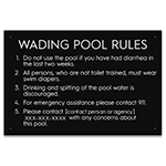 State Pool Sign - Pool Rules - Oregon Compliant