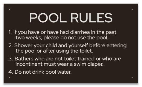 State Pool Sign - Pool Rules - Virginia Compliant