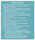 State Pool Sign - Pool Rules - WA Compliant