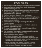 State Pool Sign - Pool Rules - WA Compliant