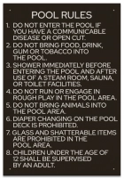 State Pool Sign - Pool Rules - Wisconsin Compliant