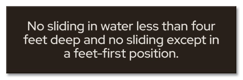 State Pool Sign - Sliding in Pool - New York City Compliant