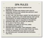 State Pool Sign - Spa Rules - Alabama Compliant