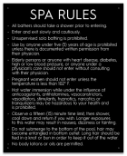State Pool Sign - Spa Rules - Delaware Compliant