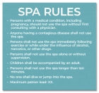 State Pool Sign - Spa Rules - Iowa Compliant