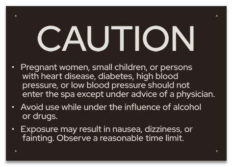 State Pool Sign - Spa Rules - Minnesota Compliant