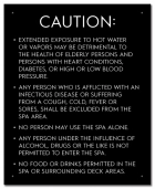 State Pool Sign - Spa Rules - Nevada Compliant