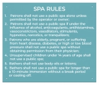State Pool Sign - Spa Rules - New Hampshire