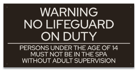 State Pool Sign - Spa Rules - Texas Compliant