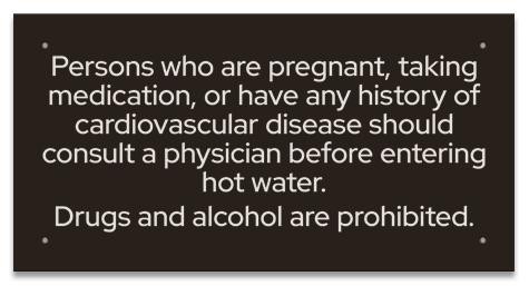 State Pool Sign - Spa Warning - OK Compliant