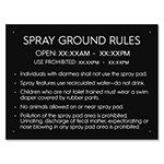 State Pool Sign - Spray Ground Rules - New York City Compliant
