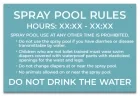 State Pool Sign - Spray Pool Rules - Montana Compliant