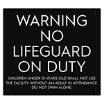 State Pool Sign - Warning No Lifeguard On Duty - Idaho Compliant