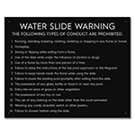 State Pool Sign - Water Slide Rules - Nevada Compliant