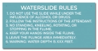 State Pool Sign - Waterslide Rules - Wisconsin Compliant