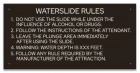State Pool Sign - Waterslide Rules - Wisconsin Compliant