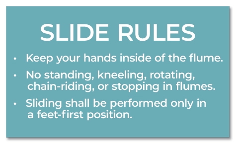 State Pool Sign - White-Water Slide Rules - New York City Compliant