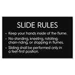 State Pool Sign - White-Water Slide Rules - New York City Compliant