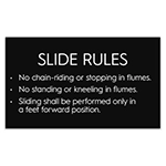 State Pool Sign - White-Water Slide Rules - New York Compliant
