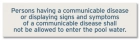 Tennessee Communicable Disease Pool Sign