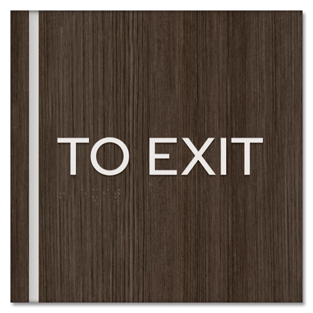 "To Exit" Egress Sign - CA Compliant