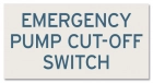 Virginia Emergency Pump Cut-Off Switch Sign