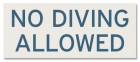 Virginia No Diving Sign
