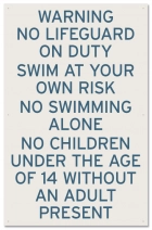 Virginia No Lifeguard Sign