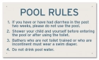 Virginia Pool Rules Sign