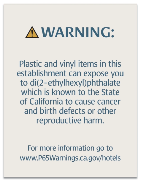 Warning Sign: Plastic and Vinyl