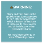 Warning Sign: Plastic and Vinyl