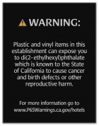 Warning Sign: Plastic and Vinyl