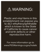 Warning Sign: Plastic and Vinyl