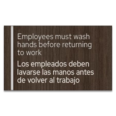 Wash Hands Sign w/Spanish