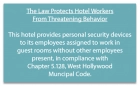 West Hollywood CA: Housekeeper Protection Notice - 4 Pack - Acrylic